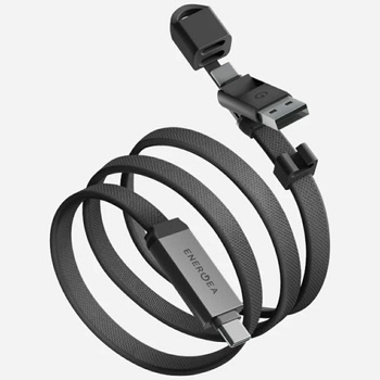 Kabel Energea Sheath Travel 2w1 USB-C do USB-C/USB-A 480Mbps 60W 1.2m gunmetal