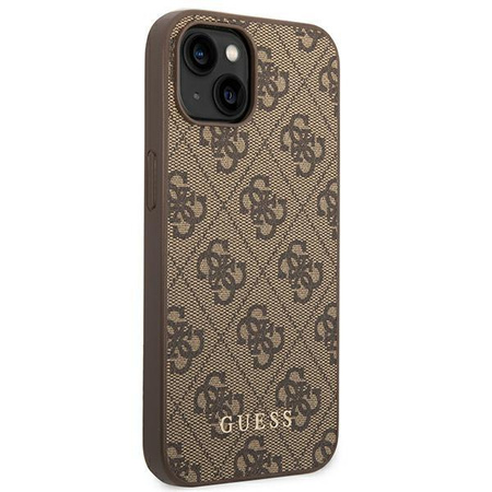 Guess GUHCP14MG4GFBR iPhone 14 Plus 6,7" brązowy/brown hard case 4G Metal Gold Logo