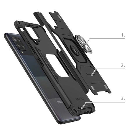 WOZINSKY ETUI RING ARMOR DO SAMSUNG GALAXY A42 5G Z MAGNETYCZNYM UCHWYTEM