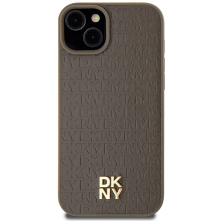 DKNY ETUI HARDCASE DO IPHONE 15 14 13 6.1 DO MAGSAFE SKÓRA WZÓR METALOWE