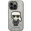 Karl Lagerfeld KLHCP14LGFKPG iPhone 14 Pro 6,1" hardcase srebrny/silver Glitter Flakes Ikonik
