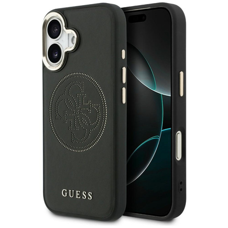 Etui Guess Perforated 4G MagSafe do iPhone 17 czarny