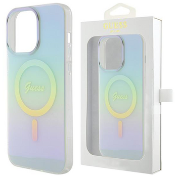 Guess GUHMP15MHITSQ iPhone 15 Plus 6.7" turkusowy/turquoise hardcase IML Iridescent MagSafe