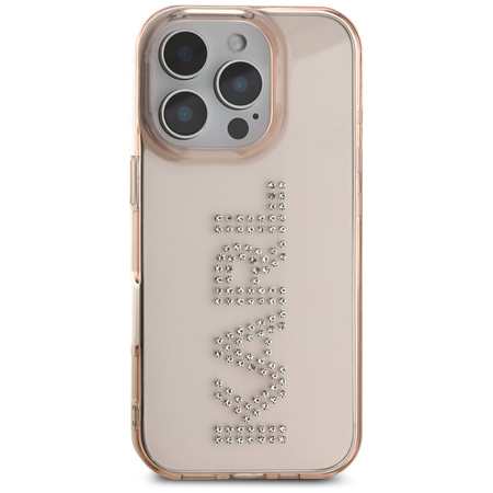 KARL LAGERFELD ETUI RHINESTONES LOGO DO IPHONE 16 PRO ELEGANCKIE I OCHRONNE