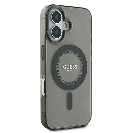 GUESS ETUI CASE DO IPHONE 16 PLUS 6.7 DO MAGSAFE RHINESTONES HARDCASE IML