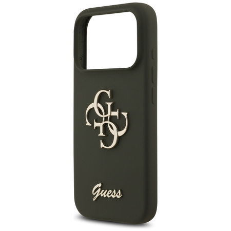 Etui Guess Silicone Big 4G Script do     iPhone 17 Pro khaki