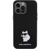 Etui Karl Lagerfeld Silicone Choupette Metal Pin na iPhone 15 Pro Max - czarne