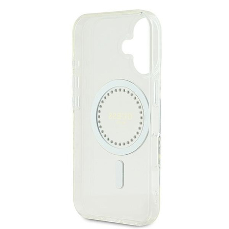 Guess GUHMP16MPFTDTEH iPhone 16 Plus 6.7" biały/white hardcase IML Rhinestones MagSafe