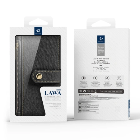 DUX DUCIS ETUI SKÓRZANE DO IPHONE 16 PRO MAX LAVA MAGNETYCZNE ZAMKNIĘCIE