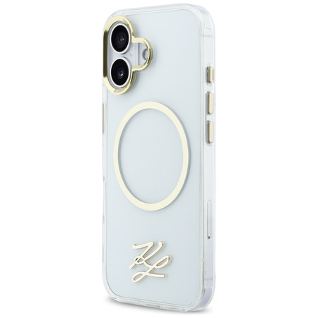 Etui Karl Lagerfeld IML KL Script Logo MagSafe do iPhone 17 przezroczysty