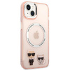 Karl Lagerfeld KLHMP14MHKCP iPhone 14 Plus 6,7" hardcase różowy/pink Karl & Choupette Aluminium Magsafe