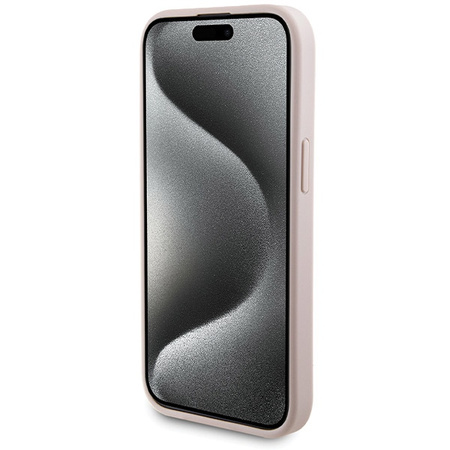 Zestaw Guess GUBPM5P15S4GEMGP iPhone15 6.1 hardcase + Powerbank 5000mAh MagSafe różowy/pink 4G Metal Logo