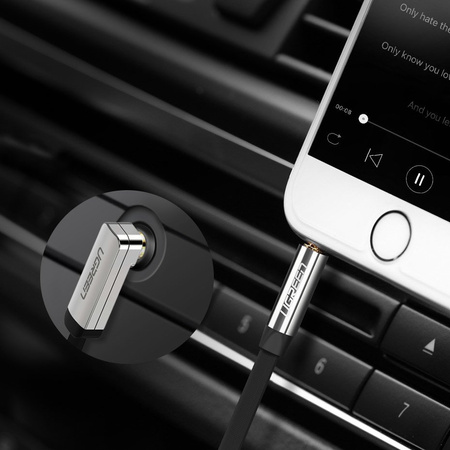 Ugreen płaski kabel przewód audio AUX 3,5 mm mini jack 5m srebrny (10728)