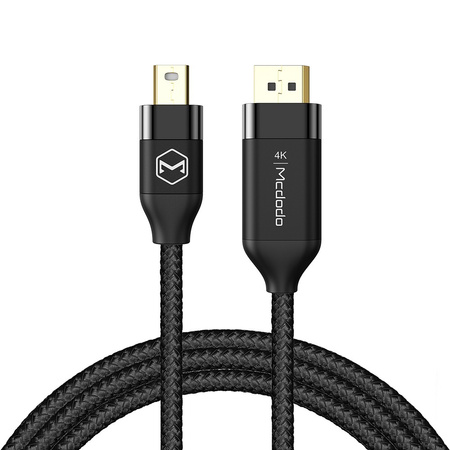 Kabel do monitora Mcdodo mini DP do DP 4K HDR czarny 2m