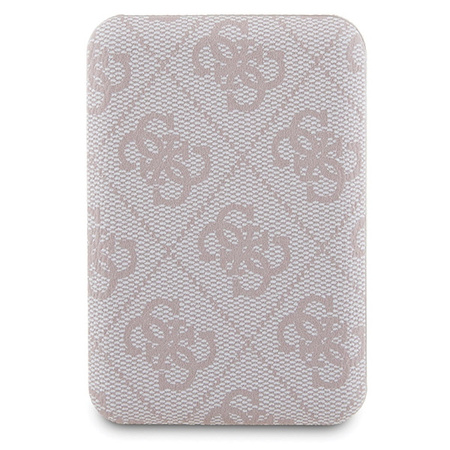 Zestaw Guess GUBPM5P15S4GEMGP iPhone15 6.1 hardcase + Powerbank 5000mAh MagSafe różowy/pink 4G Metal Logo