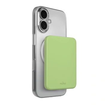 Powerbank Puro 4200mAh ultracienki kompatybilny z MagSafe USB-C - zielony