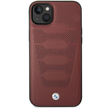 Etui BMW BMHCP14S22RPSR na iPhone 14 burgundowy/burgundy Leather Seats Pattern