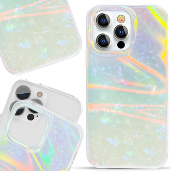 Kingxbar Shell Series luksusowe eleganckie etui na iPhone 13 Pro perłowy-miętowy