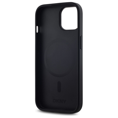 DKNY ETUI HARDCASE PLAIN LOGO DO IPHONE 14 6.1 DO MAGSAFE Z LOGO METALOWYM