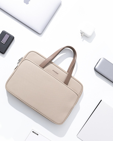 INNOSTYLE DAMSKA TORBA NA LAPTOPA 15 6 16 WODOODPORNA OMNIPROTECT BEŻOWA