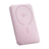 Powerbank Baseus EnerFill FM12 Qi2 10000mAh 22.5W kompatybilny z MagSafe z białym kablem Baseus Simple USB-C 20V/3A 0,30m - różowy