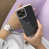 Fashion Case etui do iPhone 13 Pro Max żelowy pokrowiec ze złotą ramką czerwony