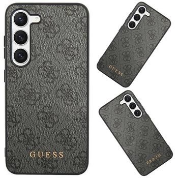 Etui Guess 4G Metal Gold Logo na Samsung Galaxy S24 Ultra - czarne