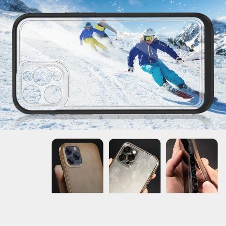 HURTEL POKROWIEC CLEAR 3IN1 DO IPHONE 12 PRO MAX Z RAMKĄ WYSOKO OCHRONNY