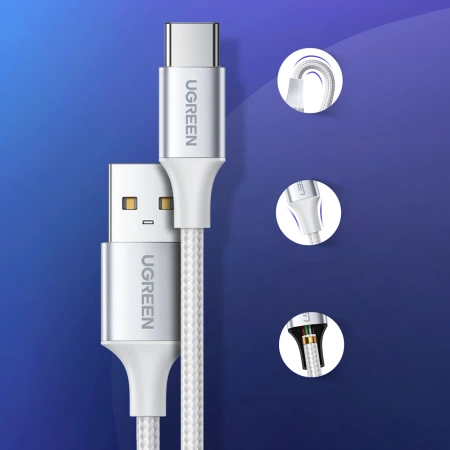 UGREEN KABEL USB-A USB-C 3A DO ANDROID TELEFONÓW 0.5M SZYBKA ŁADOWARKA