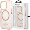 Guess GUHMP13MHTCMP iPhone 13 6,1" różowy/pink hard case Gold Outline Translucent MagSafe