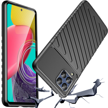 Thunder Case elastyczne pancerne etui pokrowiec Samsung Galaxy M53 5G czarny