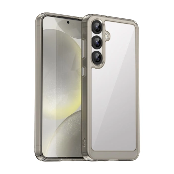 HURTEL ETUI OUTER SPACE DO SAMSUNG GALAXY S25+ Z ŻELOWĄ RAMKĄ TRANSPARENTNE