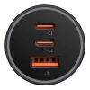 BASEUS ŁADOWARKA SAMOCHODOWA GOLDEN CONTACTOR PRO 65W 2X USB-C 1X USB