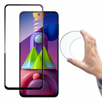 WOZINSKY FOLIA SZKLANE FULL COVER FLEXI NANO DO SAMSUNG GALAXY M51 Z RAMKĄ