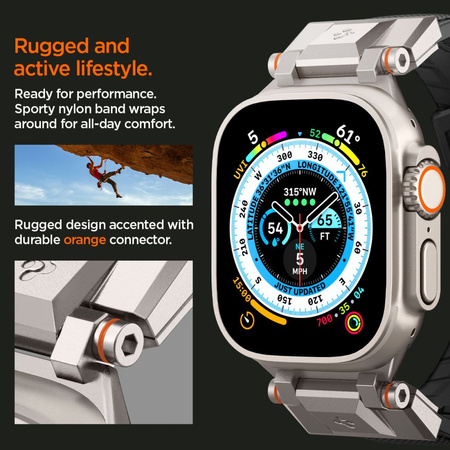 SPIGEN PASEK DO APPLE WATCH 6 7 8 9 10 SE ULTRA 1 2 44 45 46 49 MM TRWAŁOŚĆ