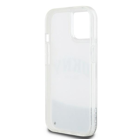 DKNY POKROWIEC HARDCASE LIQUID GLITTER DO IPHONE 15 14 13 6.1 Z DUŻYM LOGO
