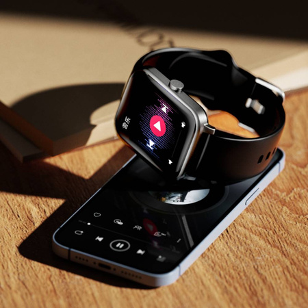 QCY Watch GTS stylowy smartwatch czarny