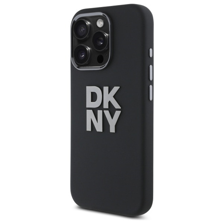DKNY CASE DO IPHONE 16 PRO MAX 6.9 HARDCASE LIQUID SILICONE Z LOGO METALOWE