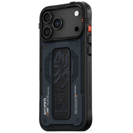 Etui Skinarma Aegis do iPhone 17 Pro Max Magnetic Charging + Grip Stand granatowy