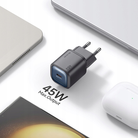 MCDODO SZYBKA ŁADOWARKA SIECIOWA ZASILACZ KOSTKA DO ŁADOWARKI USB-C 45W GAN
