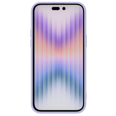 Silikonowe etui Nillkin CamShield Silky Silicone Case do iPhone 15 Pro z osłoną na aparat - jasnofioletowe