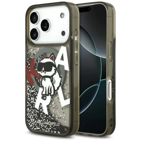 KARL LAGERFELD ETUI LIQUID GLITTER CHOUPETTE LOGO MAGSAFE DO IPHONE 17 PRO