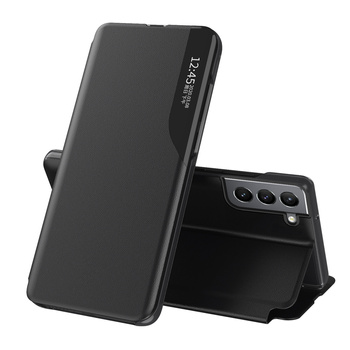 Eco Leather View Case elegancki futerał etui z klapką i funkcją podstawki Samsung Galaxy S22+ (S22 Plus) czarny