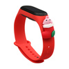 Strap Xmas opaska do Xiaomi Mi Band 6 / Mi Band 5 świąteczny silikonowy pasek bransoletka czerwony (mikołaj 1)