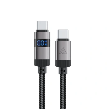 ACEFAST KABEL USB-C DO USB-C Z WYŚWIETLACZEM 66W 1.2M DO ŁADOWANIA S10 S20
