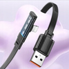 MCDODO KABEL KĄTOWY USB LIGHTNING PŁASKI 36W DO IPHONE 12 13 14 CZARNY 1M
