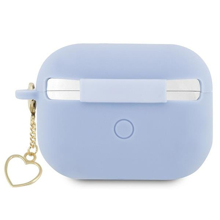 Etui Guess GUAP2LSCHSB na AirPods Pro 2 cover - niebieskie Silicone Charm Heart Collection