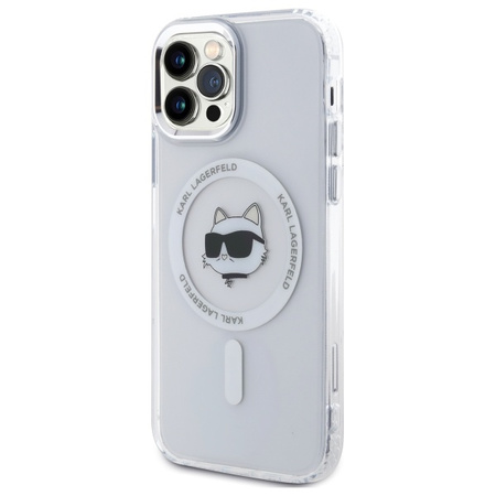 KARL LAGERFELD CASE HARDCASE DO IPHONE 12 12 PRO Z METALOWYM LOGO CHOUPETTE