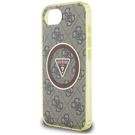 GUESS ETUI CASE IML METAL GLITTER DO IPHONE 16E DO MAGSAFE CIRCLE TRIANGLE