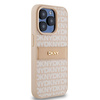 DKNY ETUI HARDCASE DO IPHONE 15 PRO LEATHER MONO STRIPE Z METALOWYM LOGO